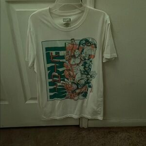 Marvel White Short Sleeve Tee with Graphic Design